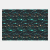 Futuristische Metropolis Aurora: 3D City Design Geschenkpapier Set (Vorderseite 2)