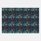 Futuristische Metropolis Aurora: 3D City Design Geschenkpapier Set (Vorderseite)