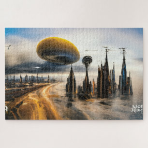 Futuristische Metropolis Jigsaw Puzzle