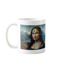 Futuristische Mona Lisa AI Kunst Tasse