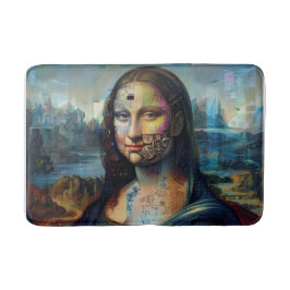 Futuristische Mona Lisa Badematte