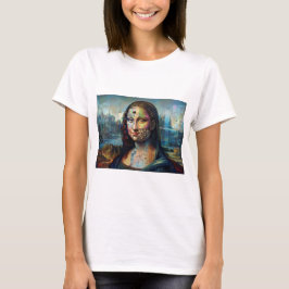 Futuristische Mona Lisa Damen T-Shirt