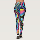 Futuristische Neon Abstrakt Women's Leggings (Rückseite)