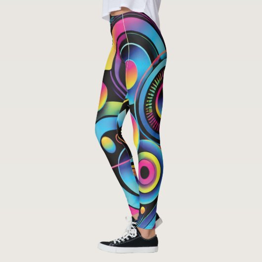Futuristische Neon Abstrakt Women's Leggings (Links)