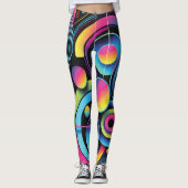 Futuristische Neon Abstrakt Women's Leggings (Vorderseite)