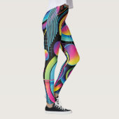 Futuristische Neon Abstrakt Women's Leggings (Rechts)