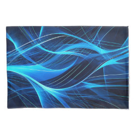 Futuristische Neon Blue & Black Blanket & Pillowca Kissenbezug