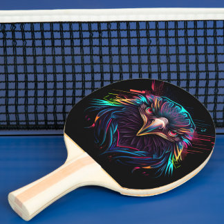 Futuristische Neon Eagle Artistic Pong Paddle Tischtennis Schläger