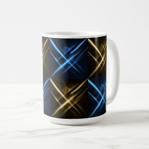 Futuristische Neon-Geometrie Kaffeetasse