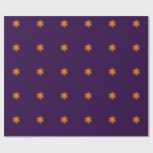 Futuristische Neon-Glow-Blumengrafik Geschenkpapier