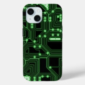 Futuristische Neon Green Circuit Board | Custom Case-Mate iPhone Hülle (Rückseite)