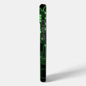 Futuristische Neon Green Circuit Board | Custom Case-Mate iPhone Hülle (Rückseite / Links)