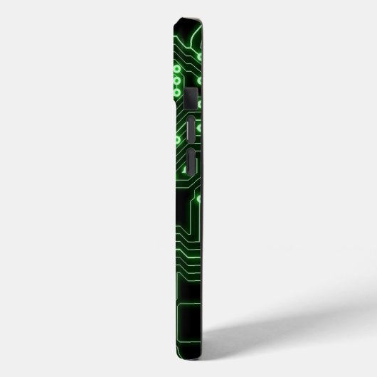 Futuristische Neon Green Circuit Board | Custom Case-Mate iPhone Hülle (Rückseite / Links)