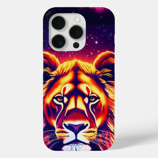 Futuristische Neon Lioness Celestie Phone Case (Rückseite)