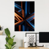 Futuristische Neon-Struktur Poster (Heimbüro)
