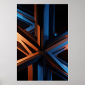 Futuristische Neon-Struktur Poster (Vorne)