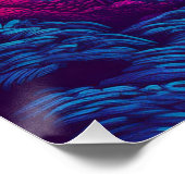 Futuristische Neon Tropical Scene - Sci-Fi Nature Poster (Ecke)