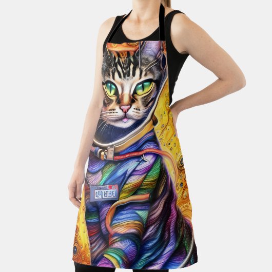 Futuristische Neonkatze Schürze (InSitu)