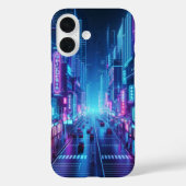 futuristische Neonstadt Case-Mate iPhone Hülle (Rückseite)