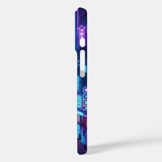 futuristische Neonstadt Case-Mate iPhone Hülle (Rückseite / Links)