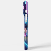 futuristische Neonstadt Case-Mate iPhone Hülle (Rückseite / Links)