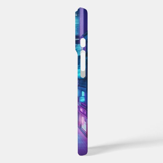 futuristische Neonstadt Case-Mate iPhone Hülle (Rückseite / Links)