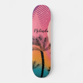 Futuristische Palm Skateboard Personalisiert Name (Vorderseite)