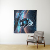 Futuristische Panda Surfstardust Waves Wandteppich (Beispiel (Horizontal))
