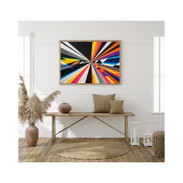 Futuristische perspektive optische Illusion farbig Fotodruck