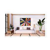 Futuristische perspektive optische Illusion farbig Fotodruck