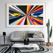 Futuristische perspektive optische Illusion farbig Fotodruck