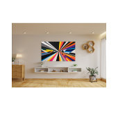 Futuristische perspektive optische Illusion farbig Fotodruck