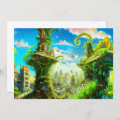 Futuristische Pflanze Stadt, künstlerische KI (Vorne/Hinten)