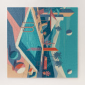 Futuristische Pool-Szene Puzzle (Horizontal)