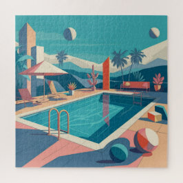 Futuristische Pool-Szene Puzzle