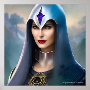 Futuristische Priesterin Poster