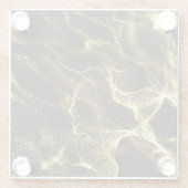 Futuristische Punktwelle: Dynamischer Hintergrund. Glasuntersetzer (Rückseite)