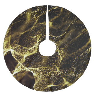 Futuristische Punktwelle: Dynamischer Hintergrund. Polyester Weihnachtsbaumdecke