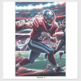 Futuristische Quarterback-Showdown Aufkleber