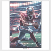 Futuristische Quarterback-Showdown Aufkleber (Blatt)