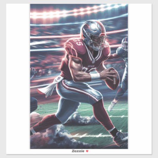 Futuristische Quarterback-Showdown Aufkleber (Blatt)