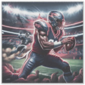 Futuristische Quarterback-Showdown Aufkleber (Vorderseite)