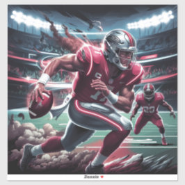 Futuristische Quarterback-Showdown Aufkleber