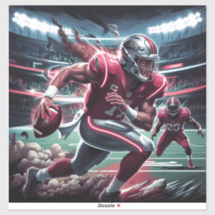 Futuristische Quarterback-Showdown Aufkleber