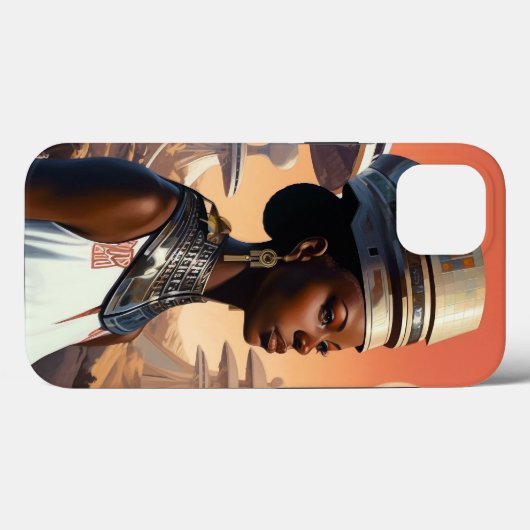 Futuristische Queen Afrofuturistische Science Fict Case-Mate iPhone Hülle (Rückseite (Horizontal))
