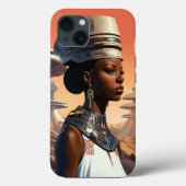 Futuristische Queen Afrofuturistische Science Fict Case-Mate iPhone Hülle (Rückseite)