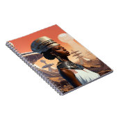 Futuristische Queen Afrofuturistische Science Fict Notizblock (Rechte Seite)