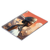 Futuristische Queen Afrofuturistische Science Fict Notizblock (Linke Seite)