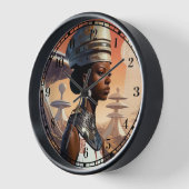 Futuristische Queen Afrofuturistische Science Fict Uhr (Winkel)