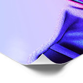 Futuristische Rainbow Chrome Portrait Wall Art Poster (Ecke)